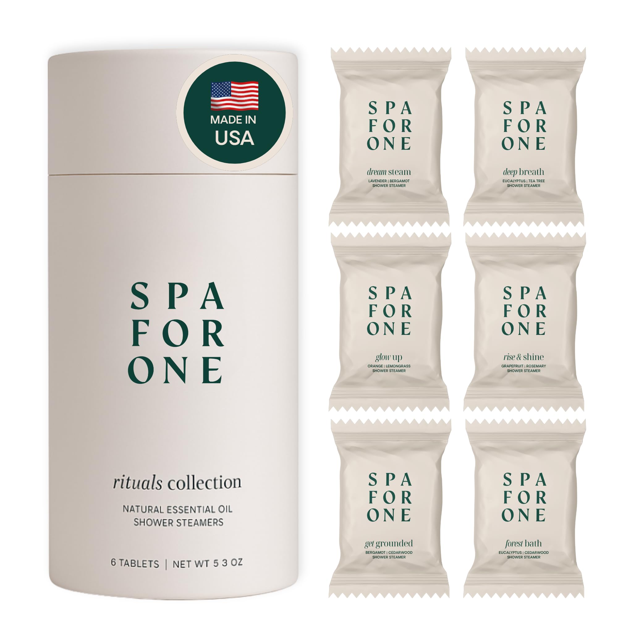 Spa For One bomba de ducha aromaterapia para relajación en casa.