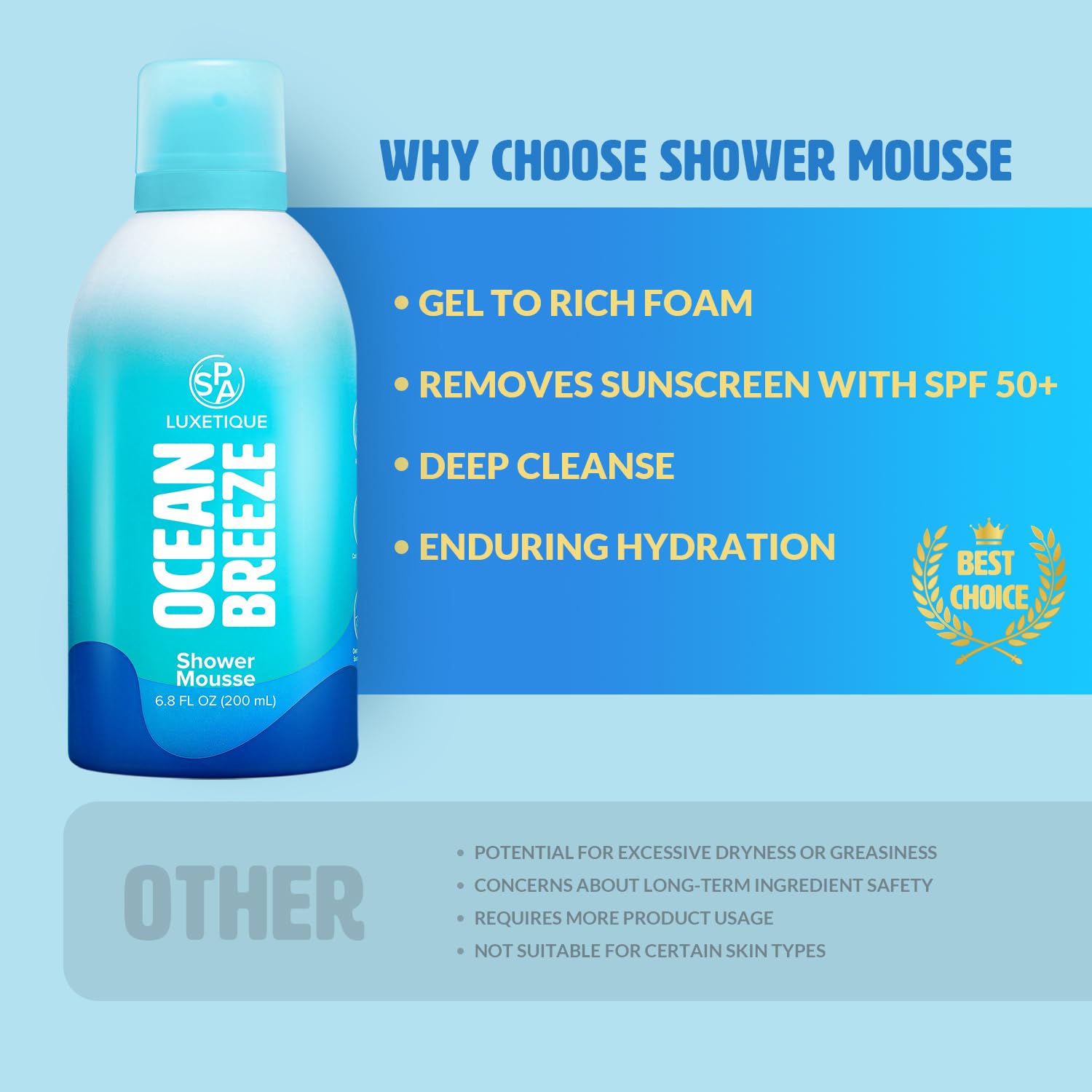Spa Luxetique limpieza SPF50 sin residuo para la piel