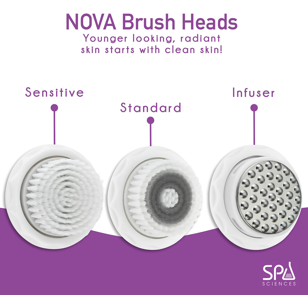 SPA SCIENCES NOVA: cabezal de limpieza apto para pieles secas y mixtas, limpieza suave.