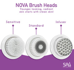 SPA SCIENCES NOVA: cabezal de limpieza apto para pieles secas y mixtas, limpieza suave.