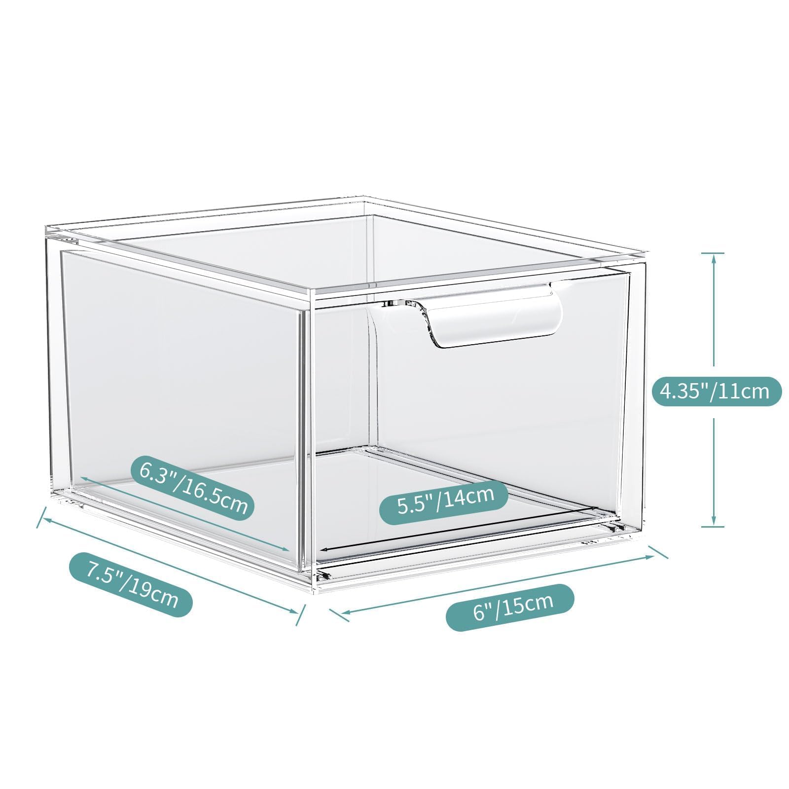 SpaceHacks cajones transparentes para bano, acceso fácil y limpieza
