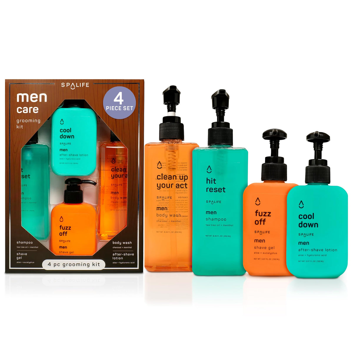 SpaLife caja regalo para hombre, conjunto completo para un cuidado personal práctico y elegante.