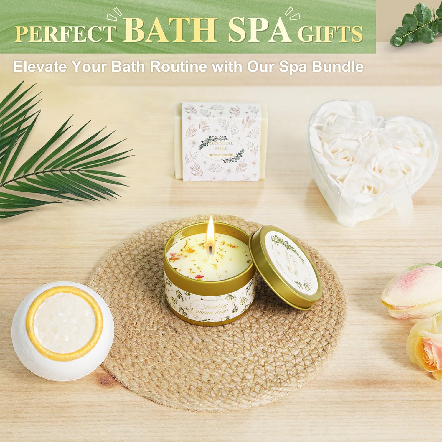 Bolas de sal de baño Sparkalyn para spa en casa