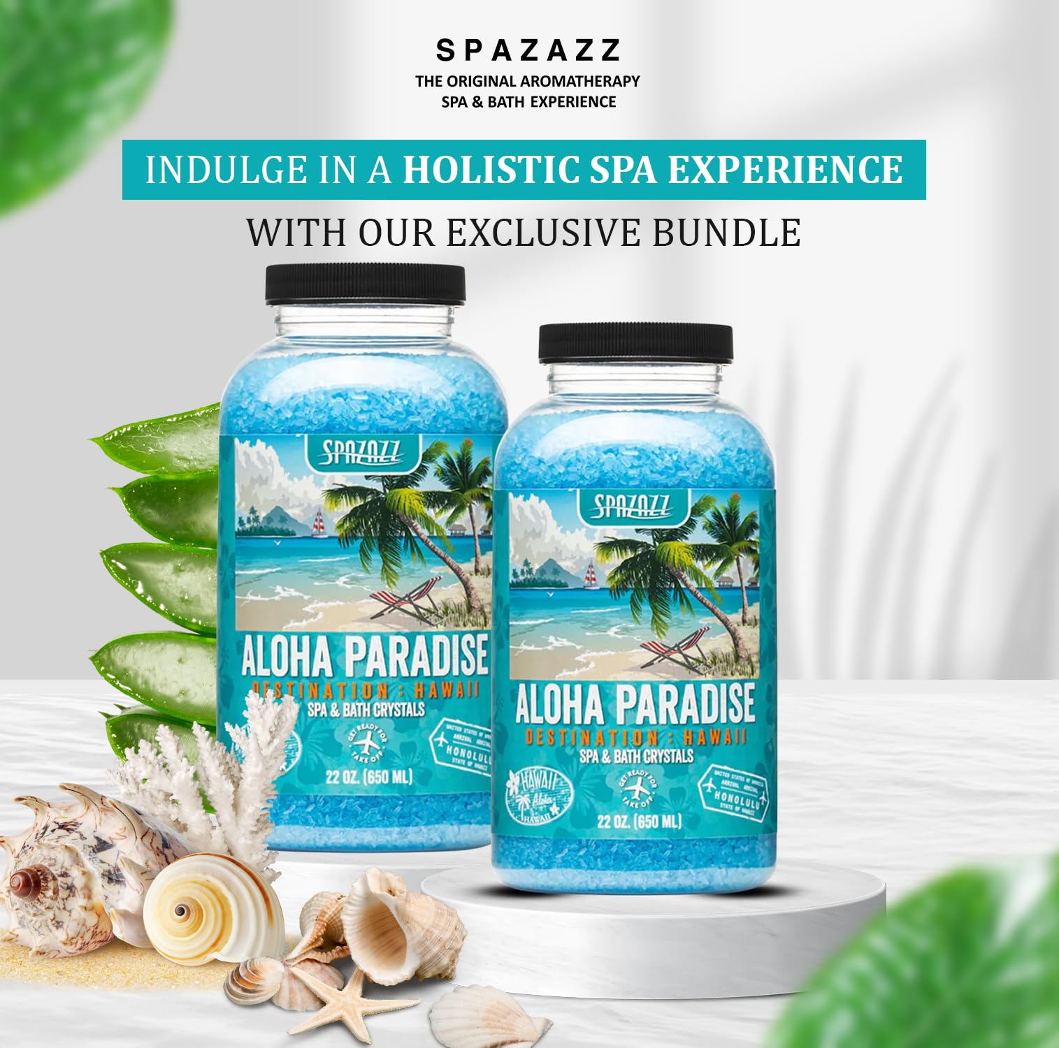 Spazazz Destinations Hawaii Aloha Paradise tratamiento suave para piel con efecto humectante.