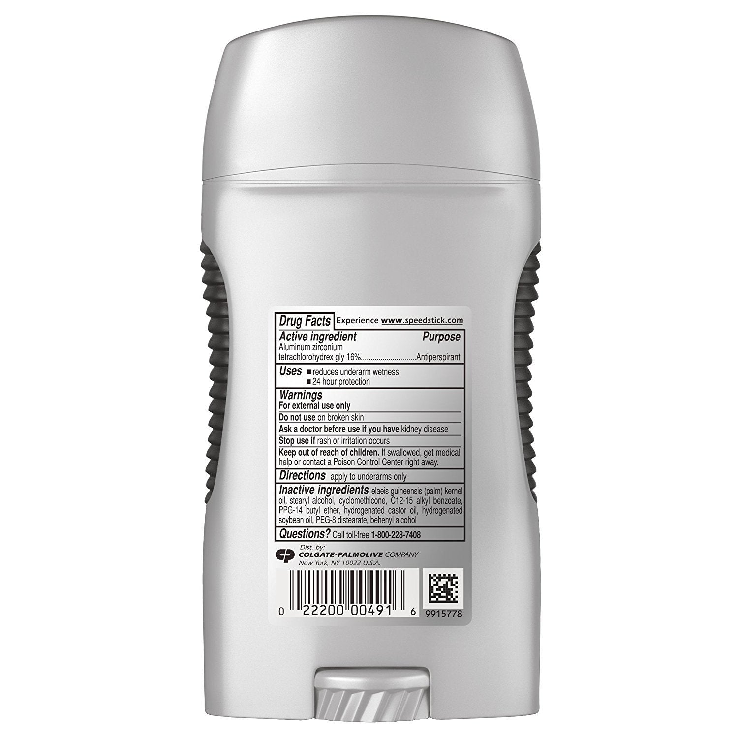 Speed Stick Unscented stick cap closeup for convenient underarm application.