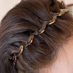 Accesorio de cabello zigzag Spenlly para niñas, ideal para peinados rápidos.