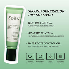 Absorcion de aceite de cuero cabelludo y cabello con Spes, sensacion ligera.