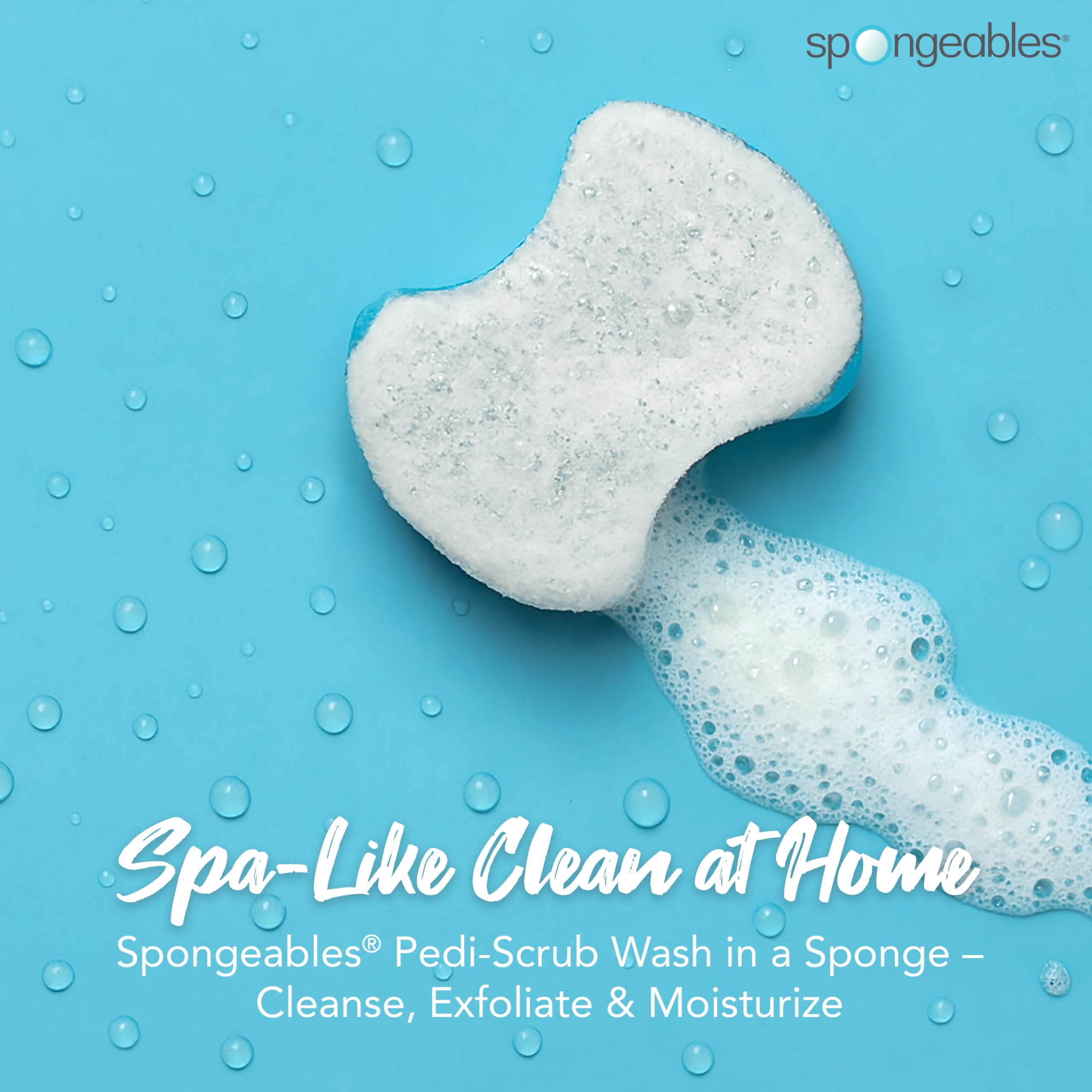 Spongeables Pedi Scrub: buffer exfoliante elimina impurezas de la piel.