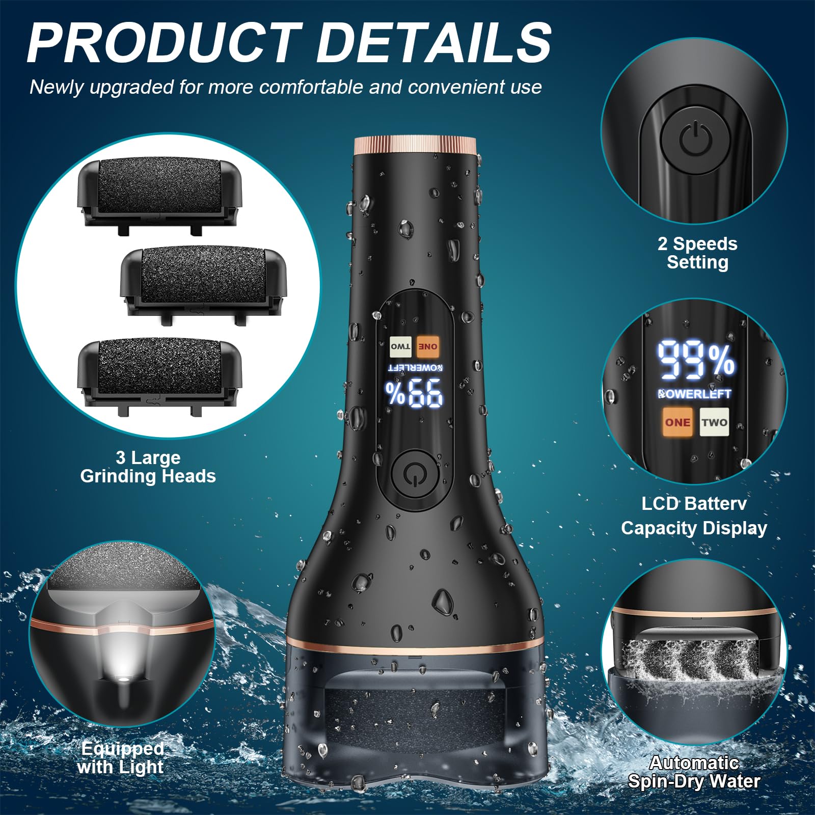 Spriaq resistente al agua IPX7, apto para uso con pies secos o húmedos.