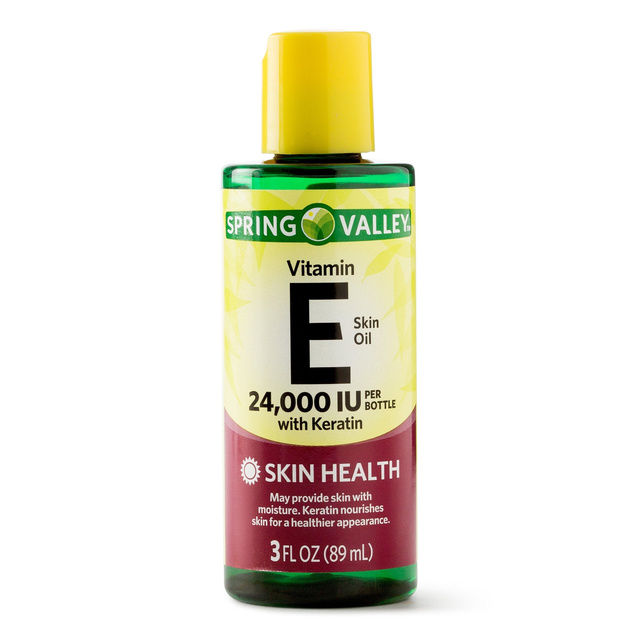 Spring Valley Aceite Vitamina E 24,000 UI, botella para hidratar la piel de forma suave