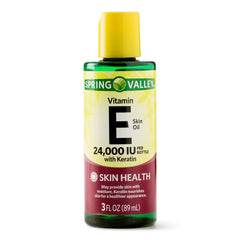 Spring Valley Aceite Vitamina E 24,000 UI, botella para hidratar la piel de forma suave
