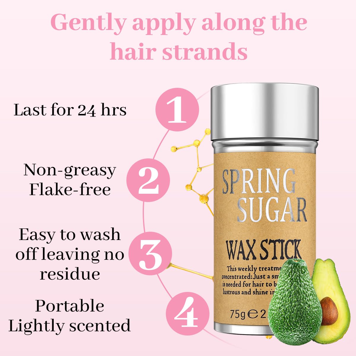 SPRINGSUGAR accesorios-cabello compactos rosa para viaje