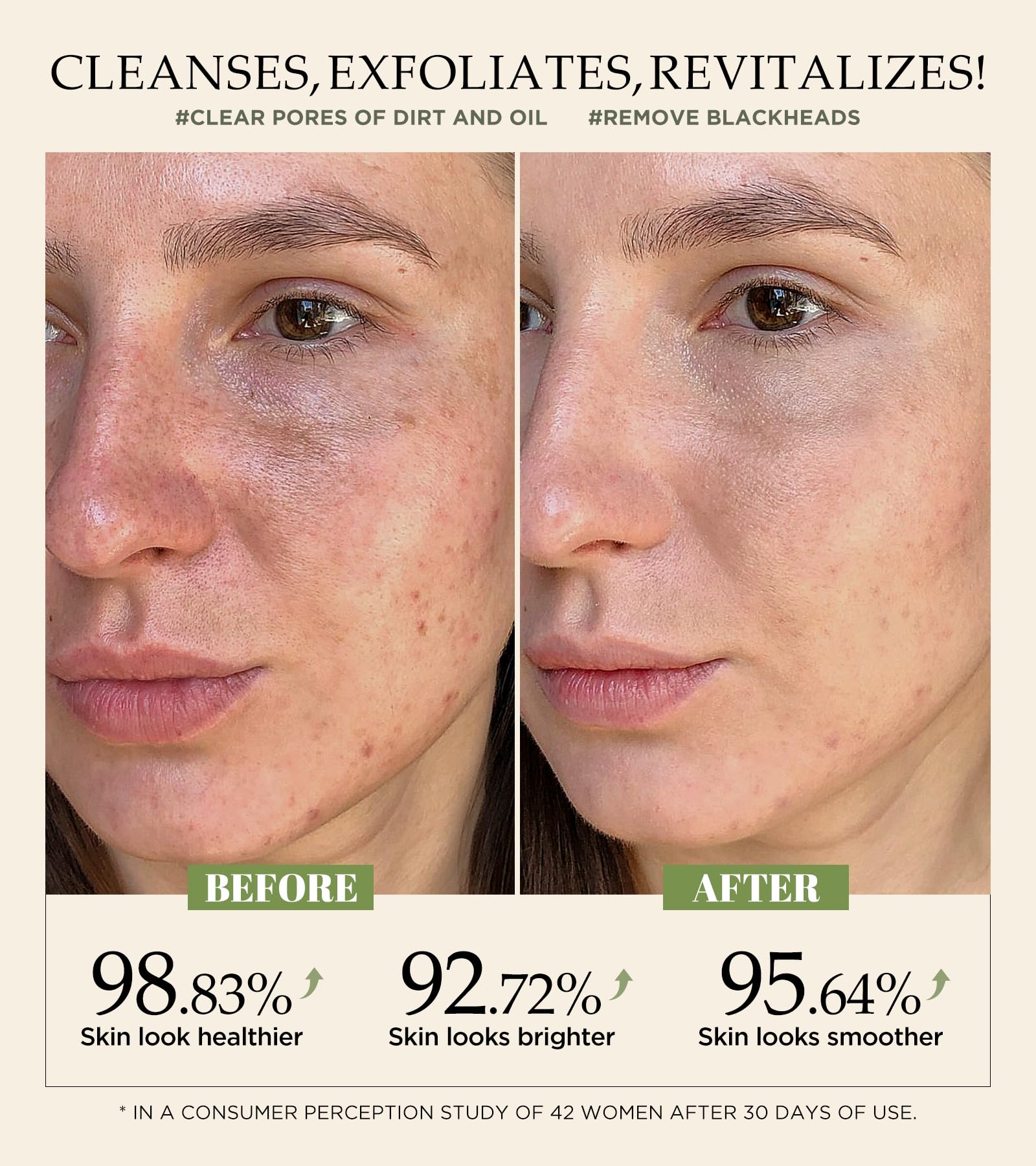 Srripo exfoliante facial, empaque en bote, experiencia de cuidado en casa