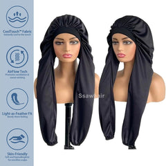 Ssawhair bonete de medias para trenzas, evita roces nocturnos.