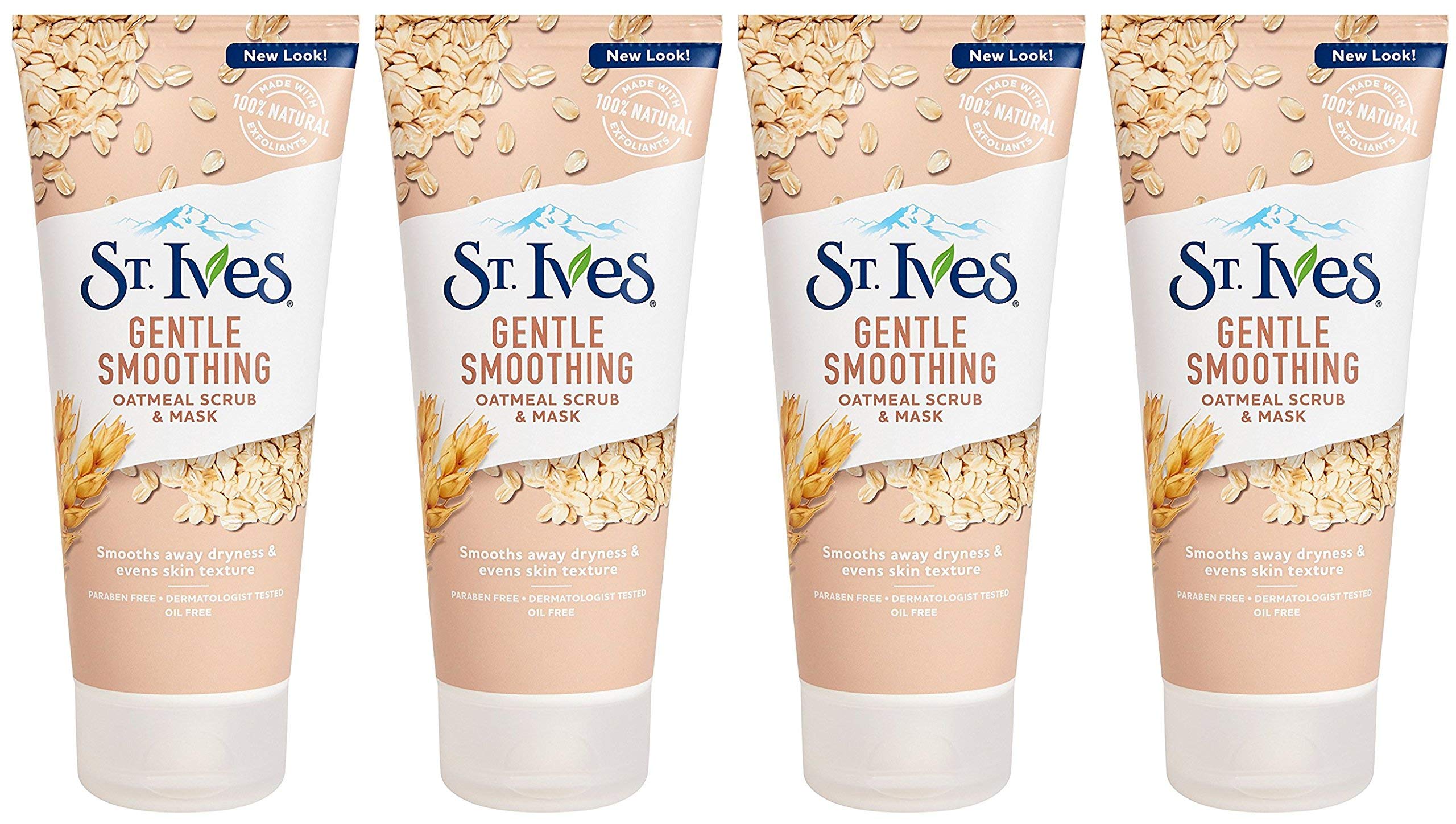 St. Ives exfoliante-mascarilla suave de avena para piel suave y nutrida.