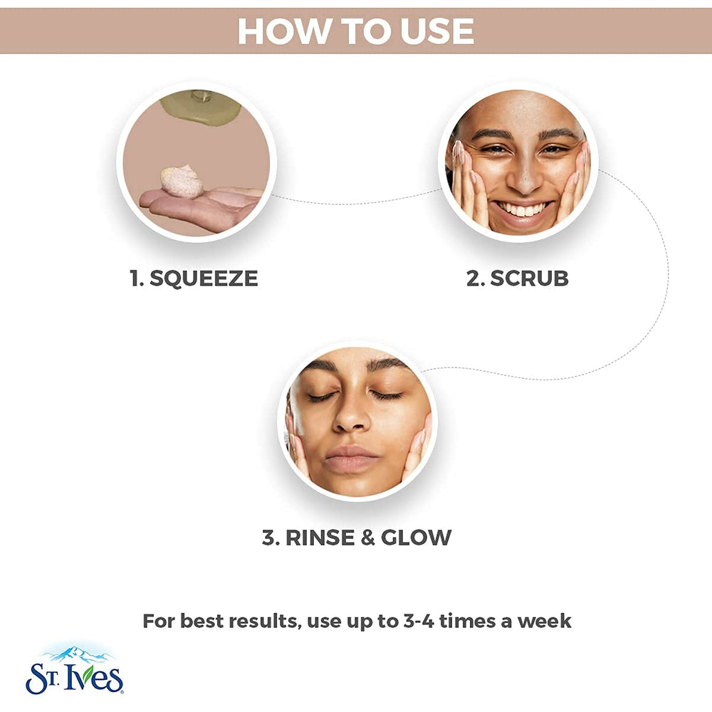 St. Ives exfoliante natural con gránulos de avena para exfoliar suavemente.