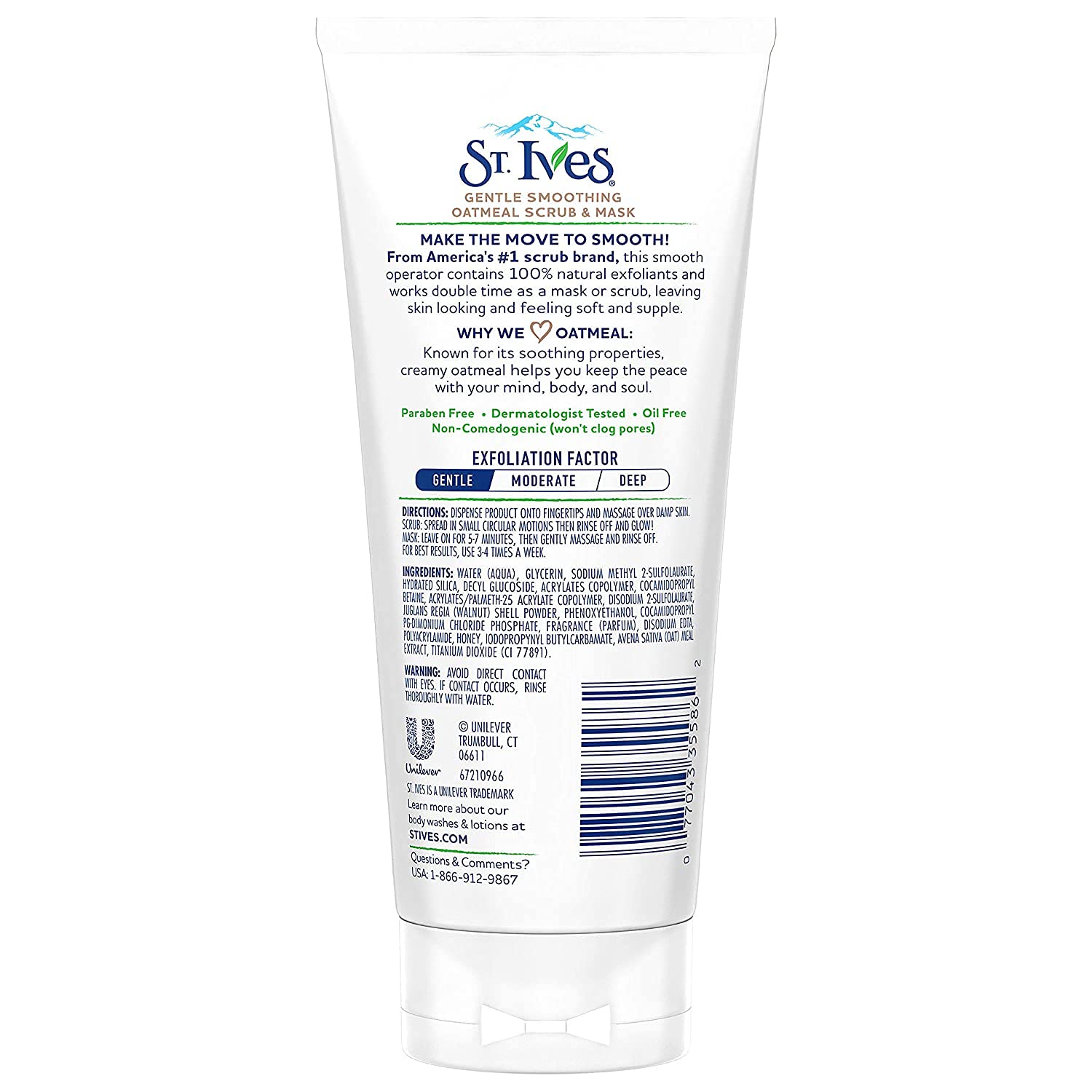 St. Ives mascarilla nutritiva para rostro, aporta nutrición instantánea.