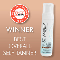 St. Moriz Pro 1 Hora aplicación mousse: aplicación suave para un tono parejo.