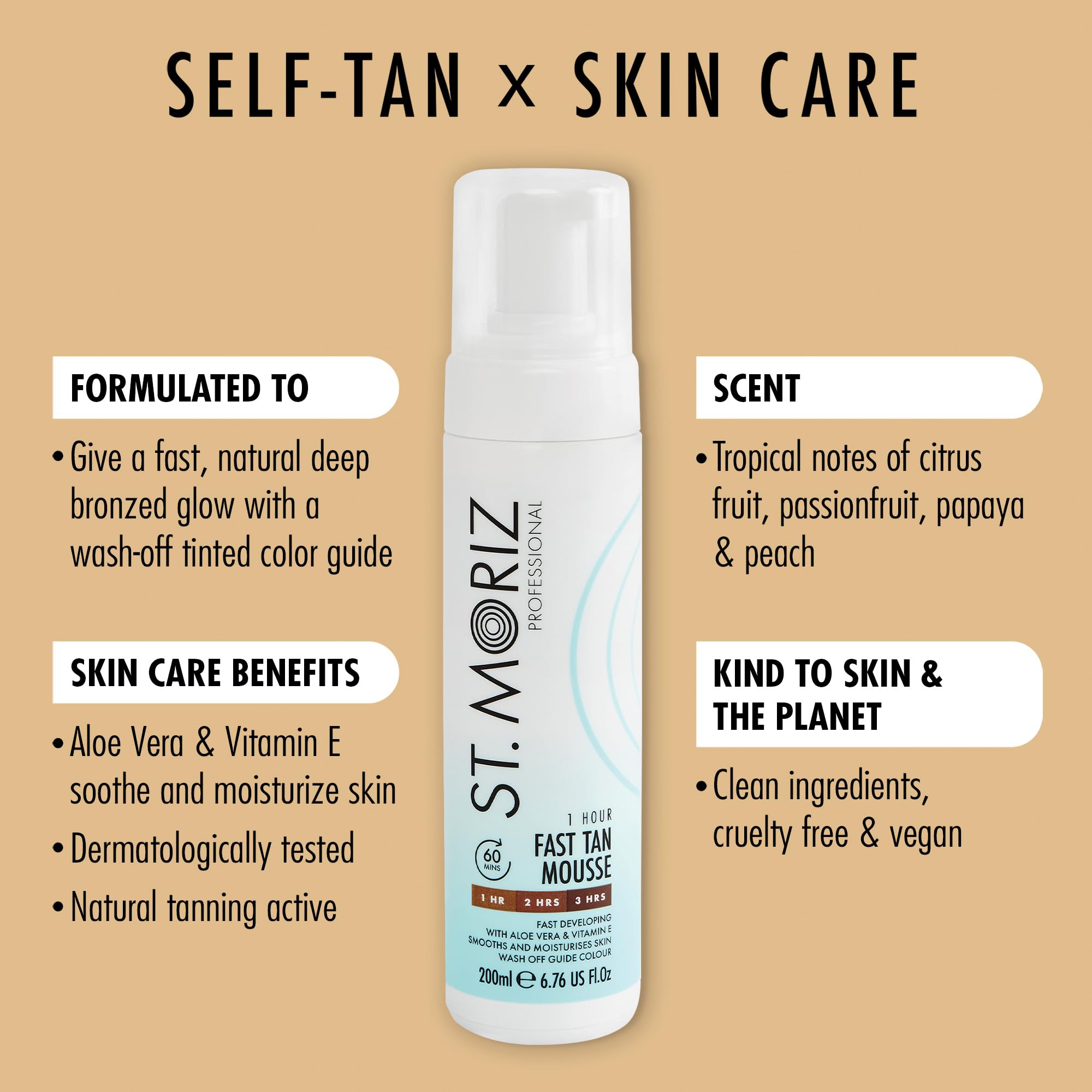 St. Moriz Pro 1 Hora textura cremosa: sensación fresca que se extiende sin manchas.