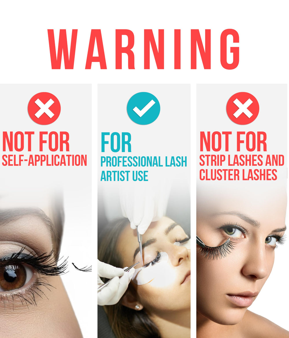 STACY LASH 0-3 second dry glue captures precise lash placement.