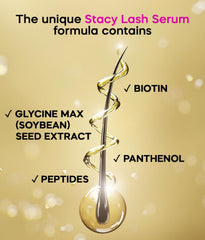 Stacy Lash Serum, cejas definidas y densas, cuidado diario.