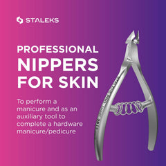 Mango ergonómico mate de Staleks Pro facilita uso prolongado.