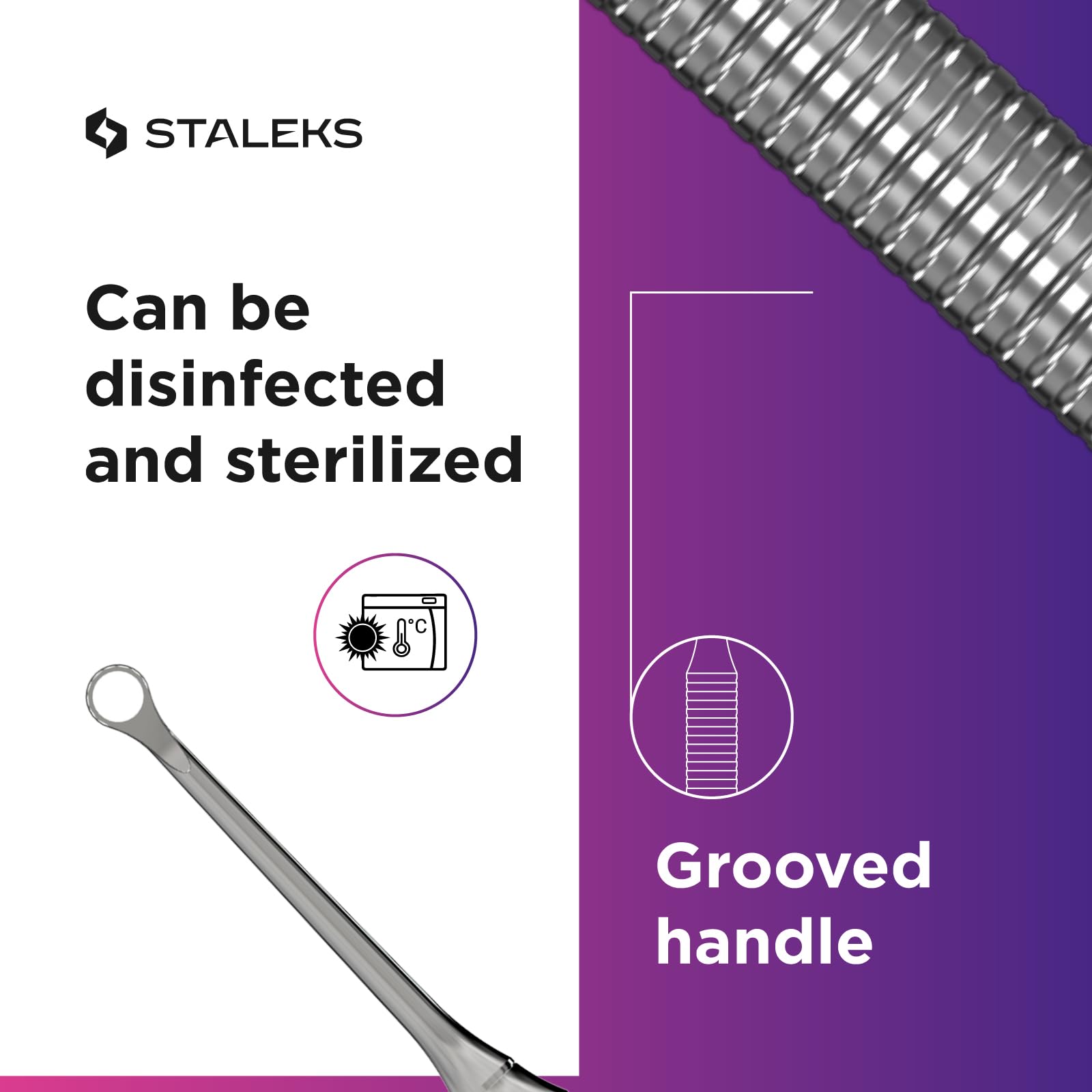 STALEKS PRO tamano-estandar, se adapta a uñas estrechas y medianas.
