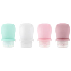 Starfa Lab botellas de viaje de silicona 1 oz listas para transportar sin fugas.