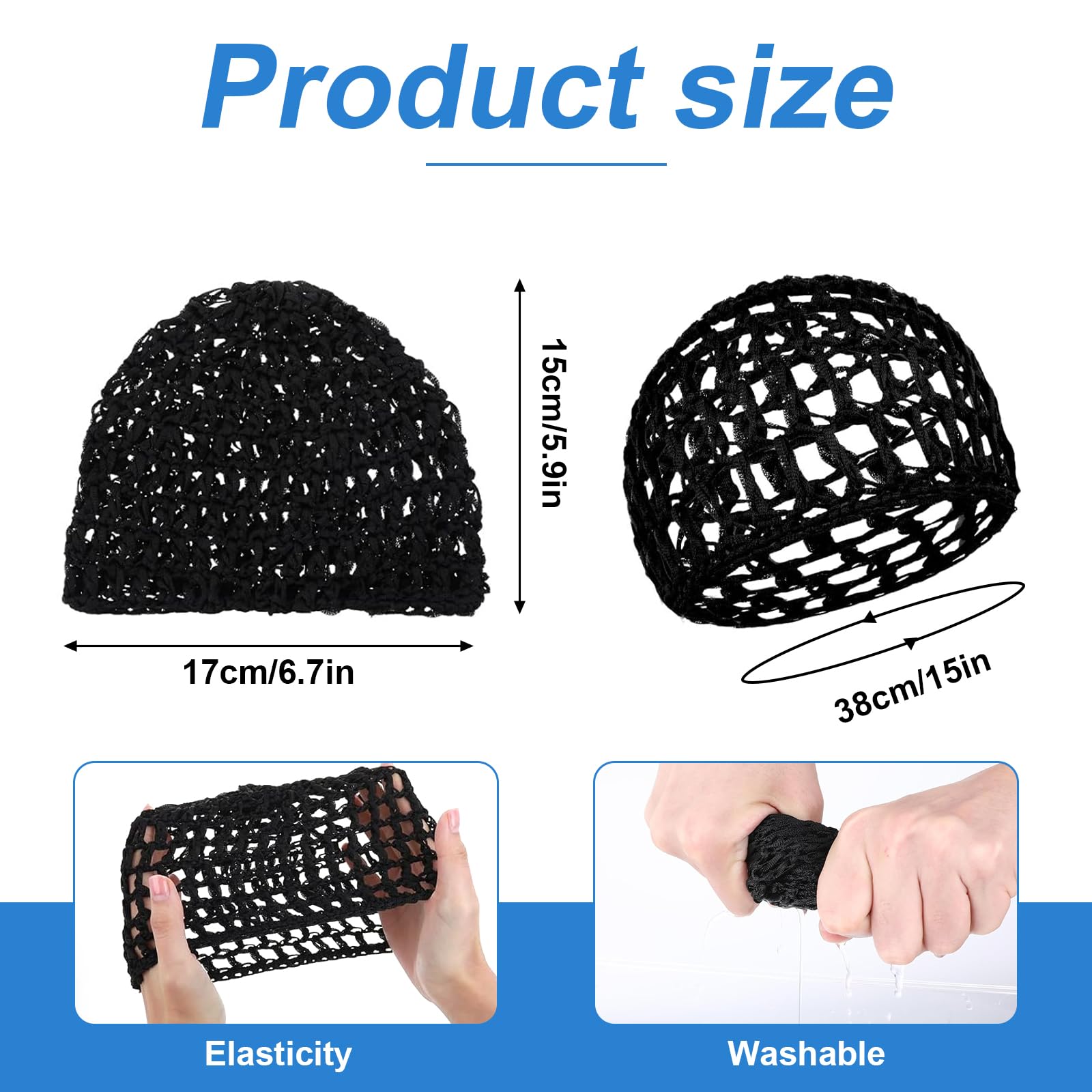 Gorro tejido crochet de Starfa Lab ofrece protección ligera del cabello.