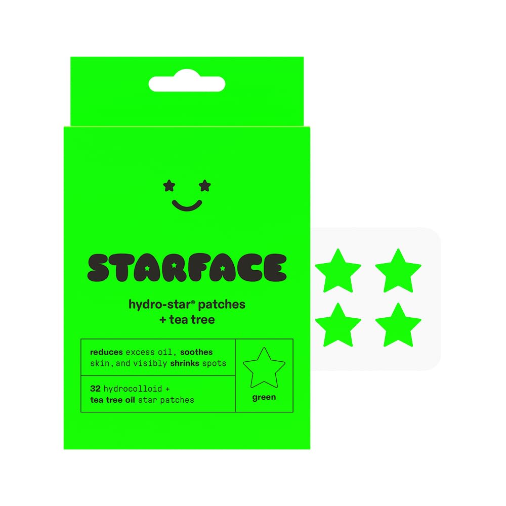 Starface Hydro-Star parches con árbol de té para reducir grasa y descongestionar poros.