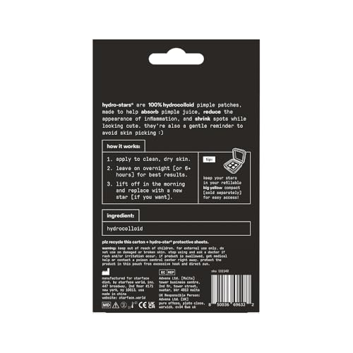 Starface World patch étoile noire – design adorable pour routine soin.