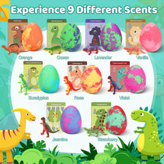 Conjunto STARYAR de bombas de baño dino extragrandes en colores vibrantes