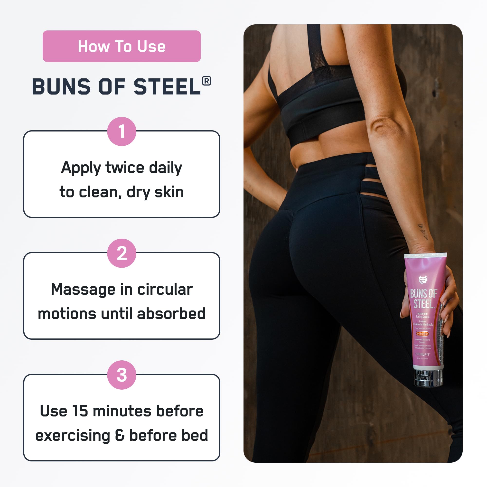 SteelFit absorción rápida crema blanca ligera no mancha la ropa.