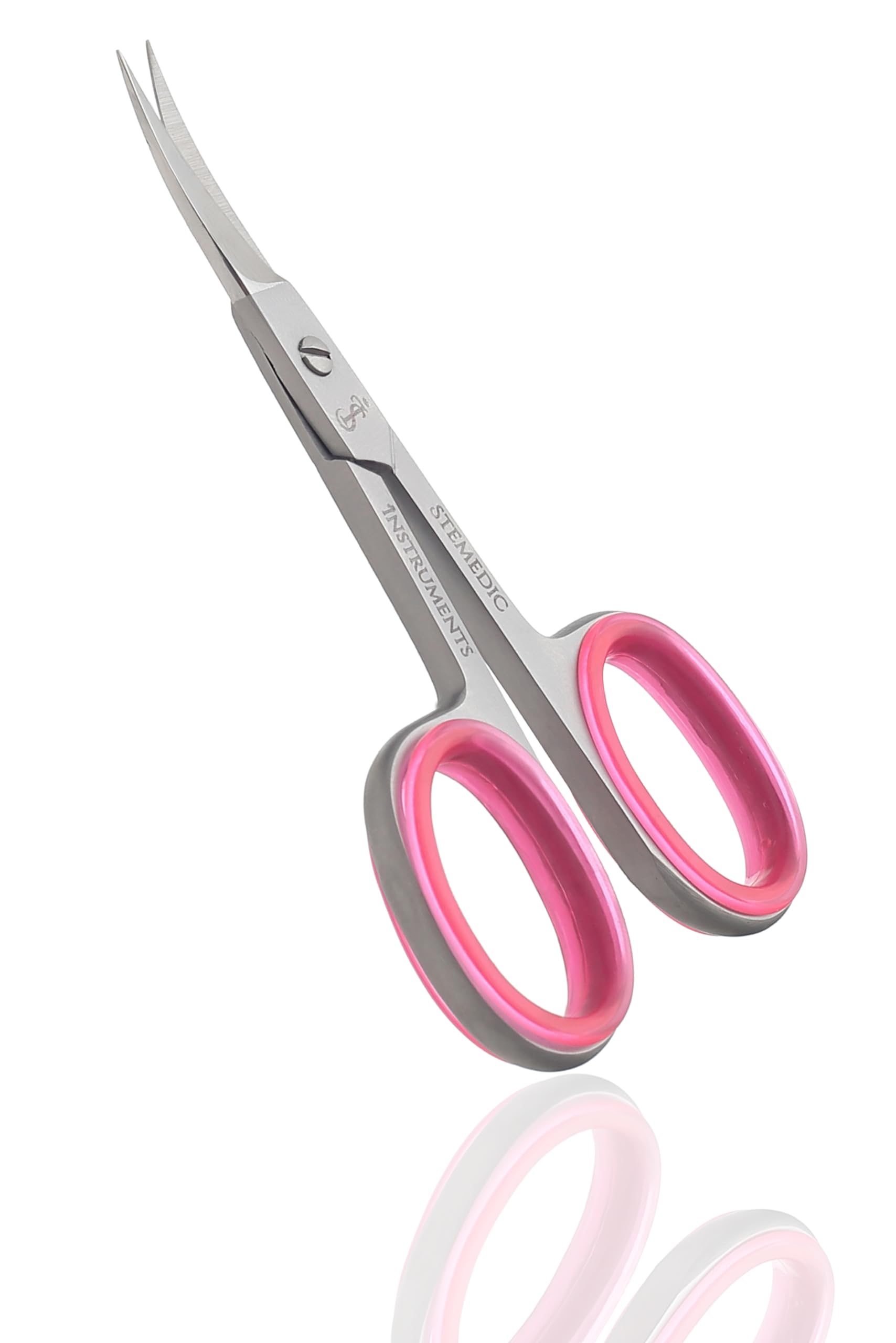 Tijeras curvas para vello facial de Stemedic Instruments para barba y bigote
