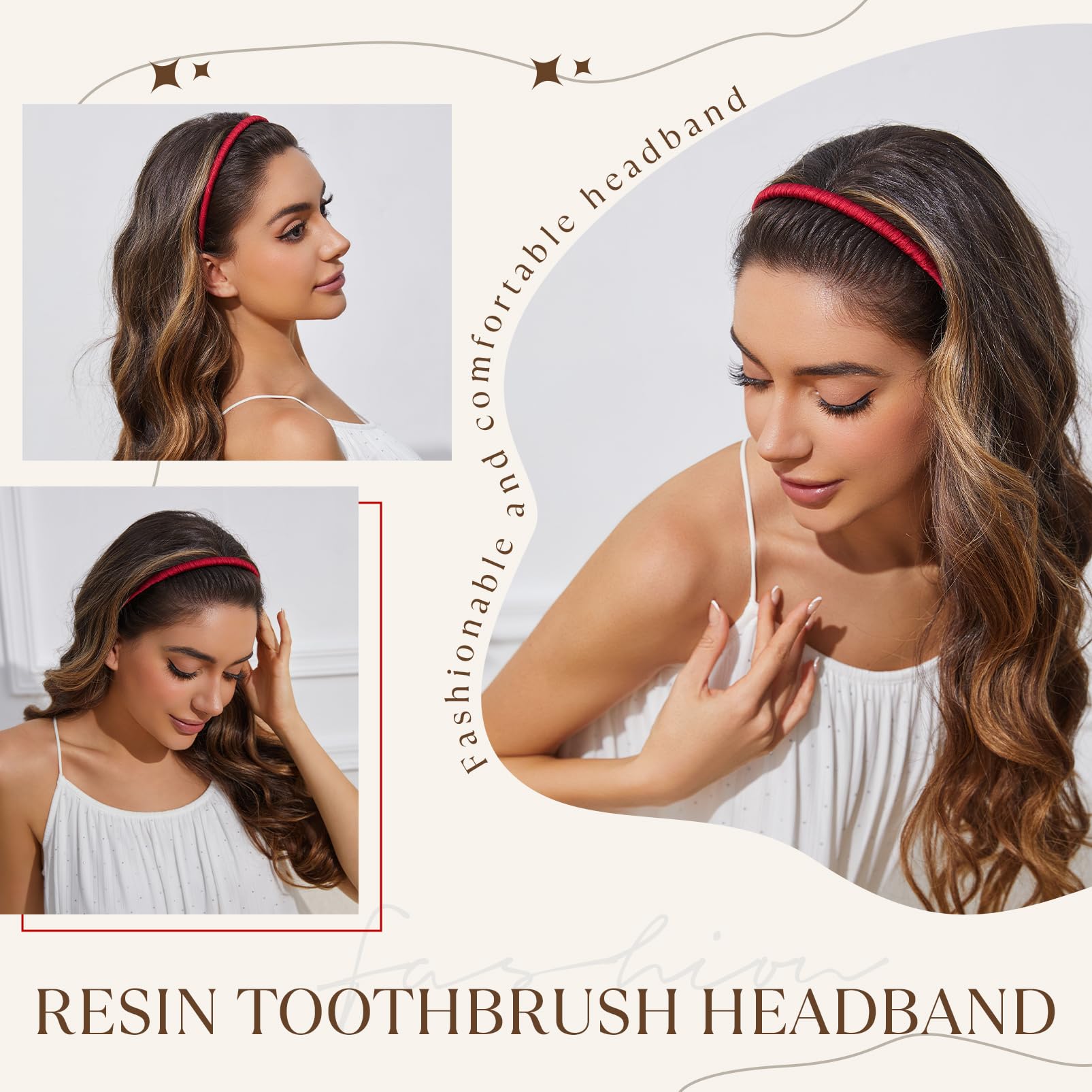 STHUAHE Diadema Cabello Multicolor: diseño ligero para uso diario y eventos.