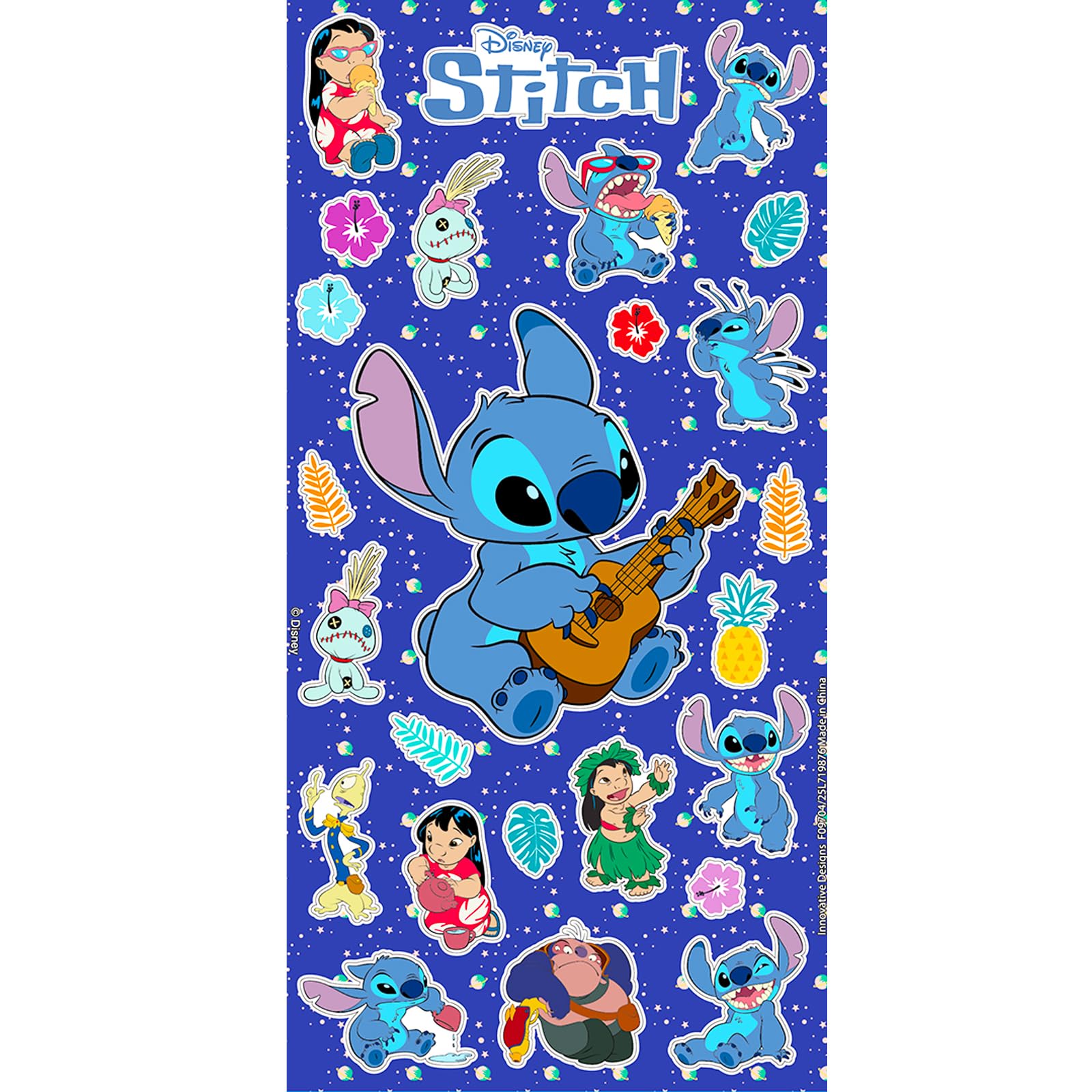 Uñas postizas Stitch colores vibrantes para juego creativo de manualidades.