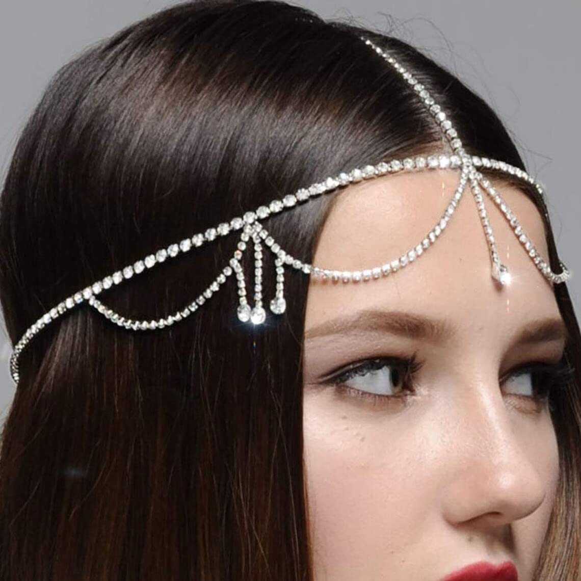 Stonefans joya cabello para fiestas, complemento glamoroso