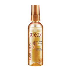 Serum Streax con aceite de nuez para brillo inmediato en el cabello.