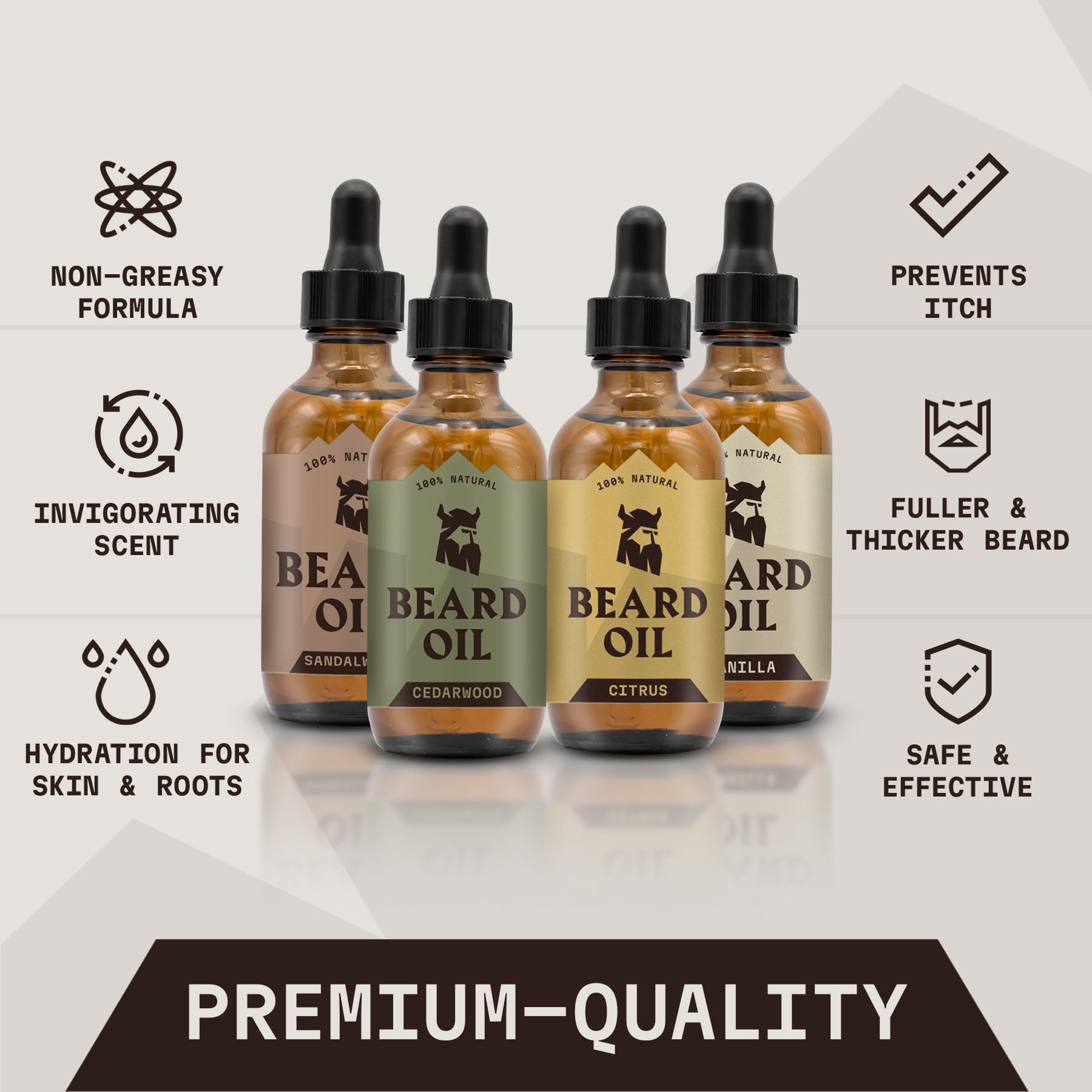 Aroma cedro de Striking Viking para barba, sensación varonil y suave