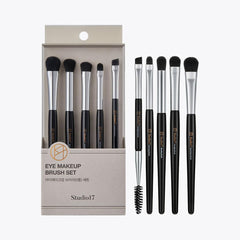 Studio17 set de brochas para ojos de 5 piezas, compacto y fácil de transportar.