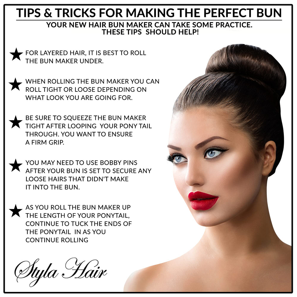 Styla Hair peinado estilo ballet, crea moño con forma equilibrada y firme.