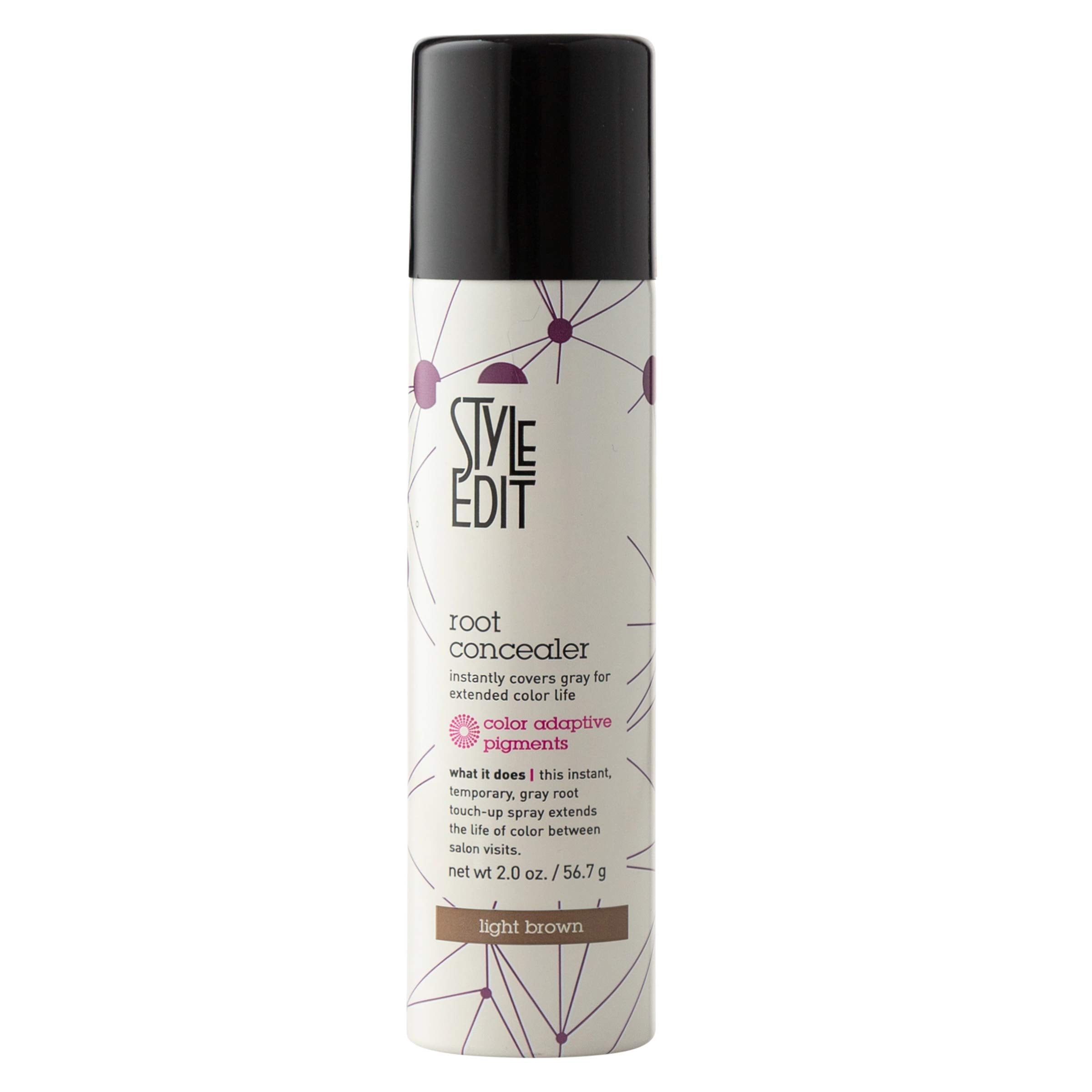 STYLE EDIT spray cobertura raíces marrón claro para retoques diarios.
