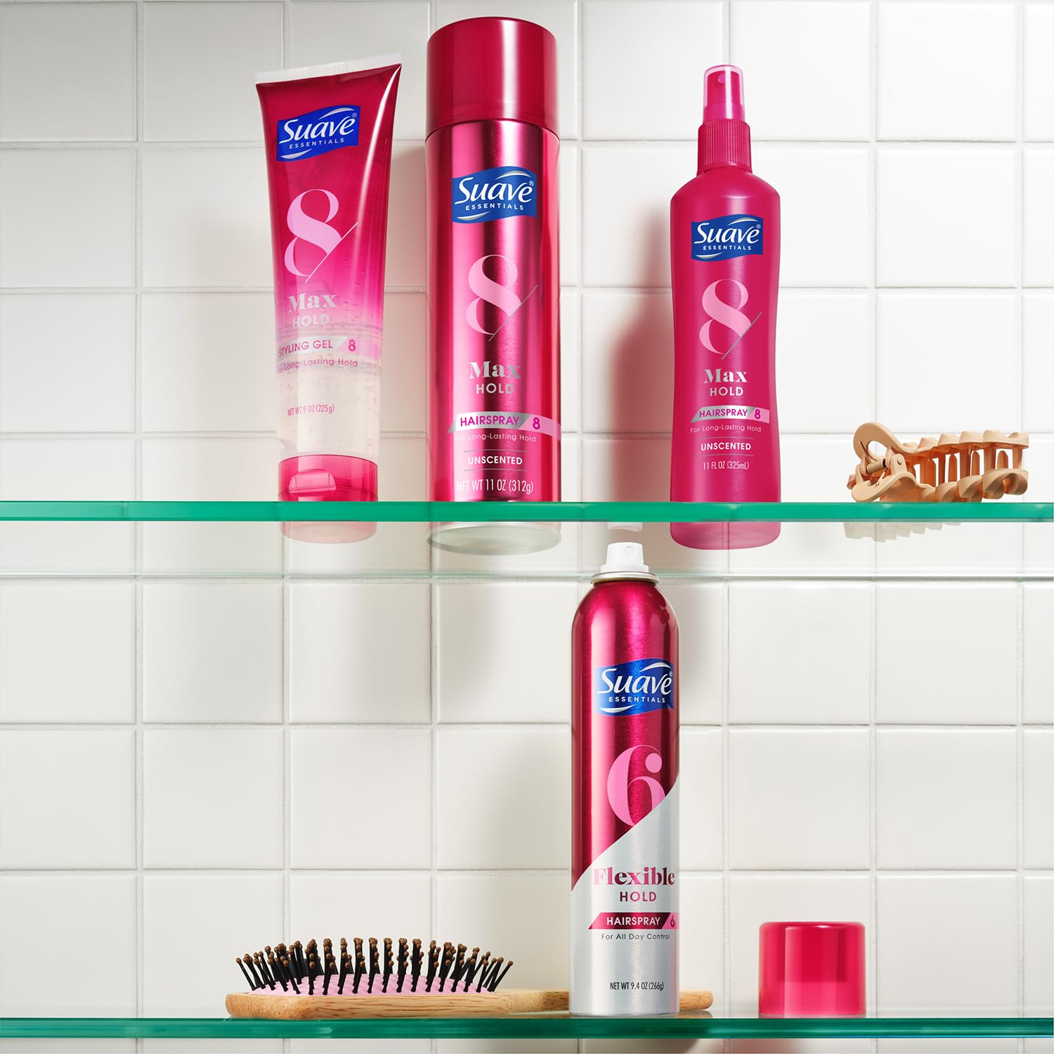 Suave empaque compacto con dos productos para uso diario.