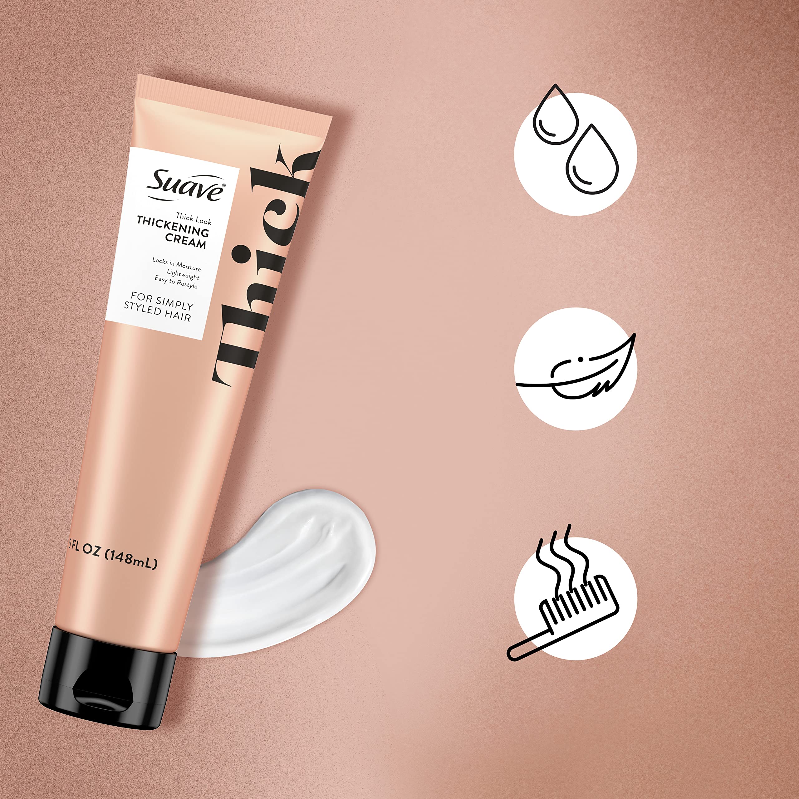 Uso diario sencillo con Suave Simply Styled para peinados duraderos.