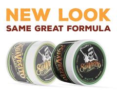 Suavecito Pomade Matte facilita peinado con acabado mate y control.