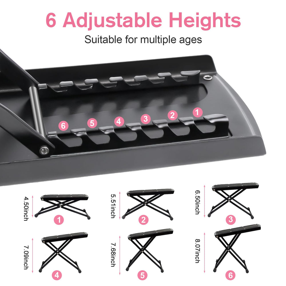 SUBAY Reposapies con base antideslizante para seguridad durante el cuidado de pies.
