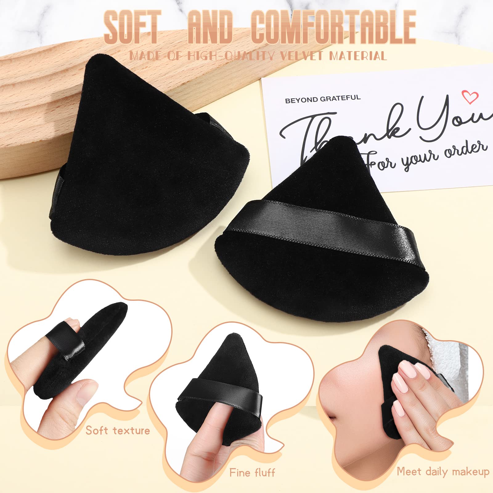 Suclain puff triangulo velour, ideal para ojos y nariz.