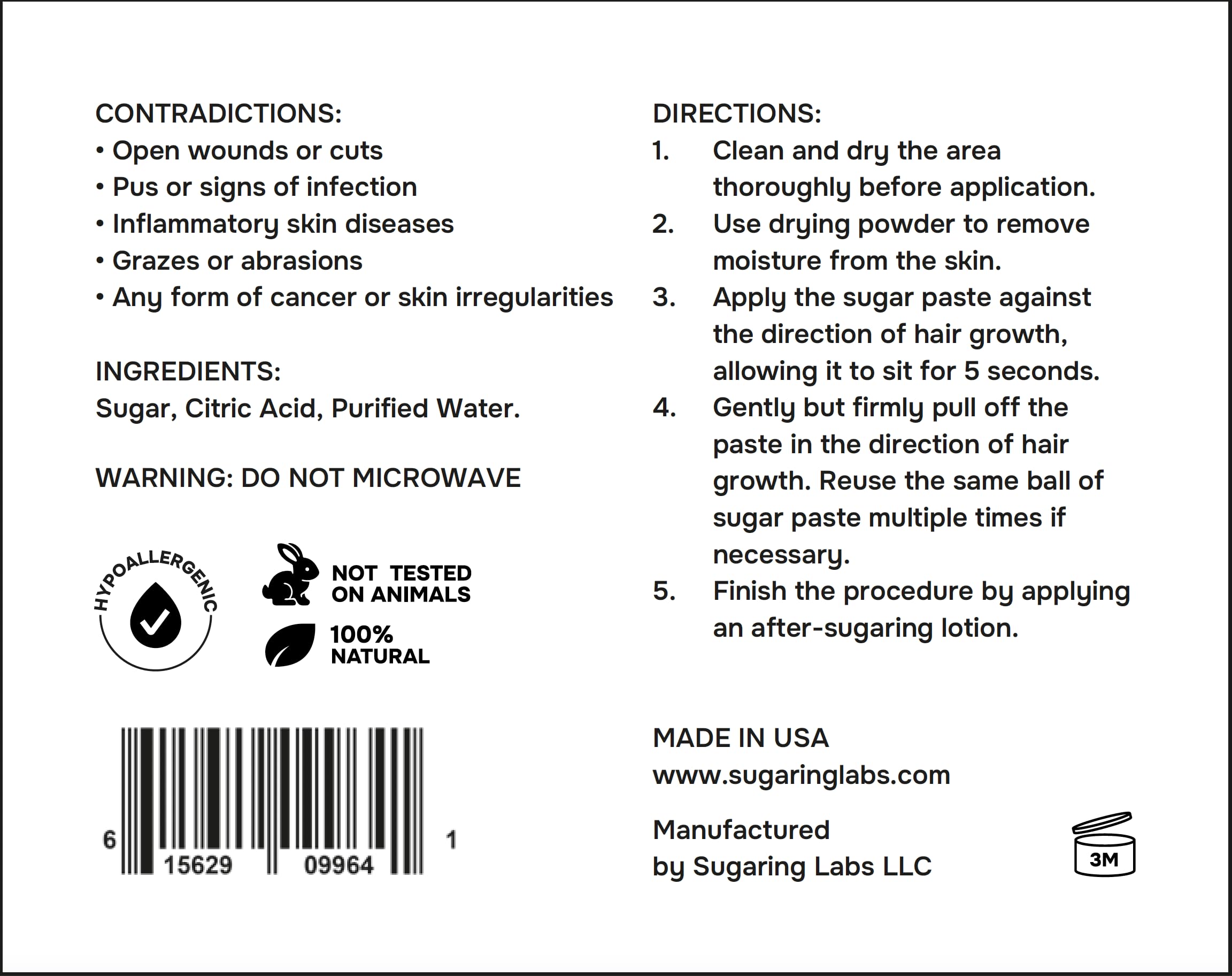 Sugaring Labs Formula Pro Medio, uso profesional seguro