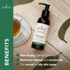 Sukin limpiador facial espuma envase dispensador experiencia suave