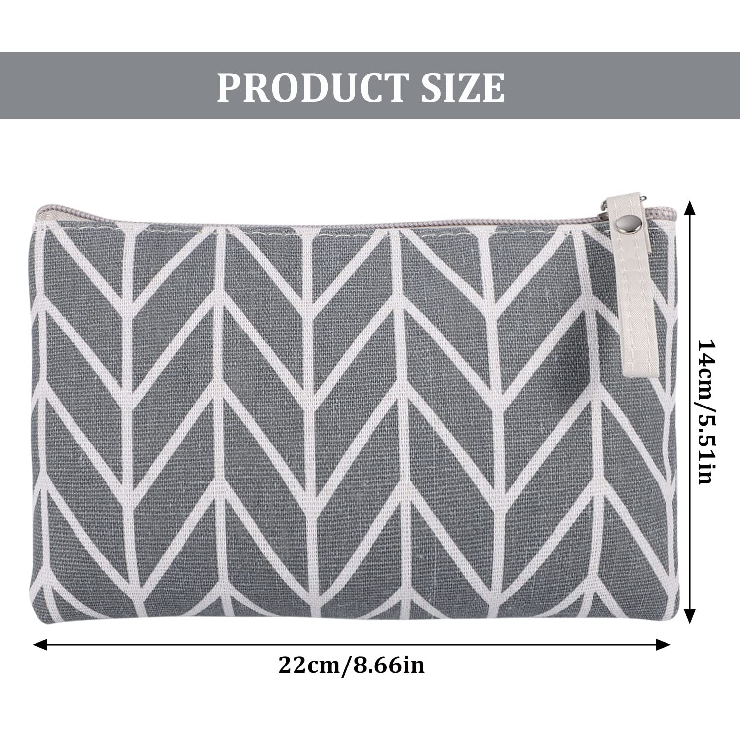 SUMAJU bolsa cosmética canvas patrón 2, perfecta para llevar artículos de higiene y belleza.